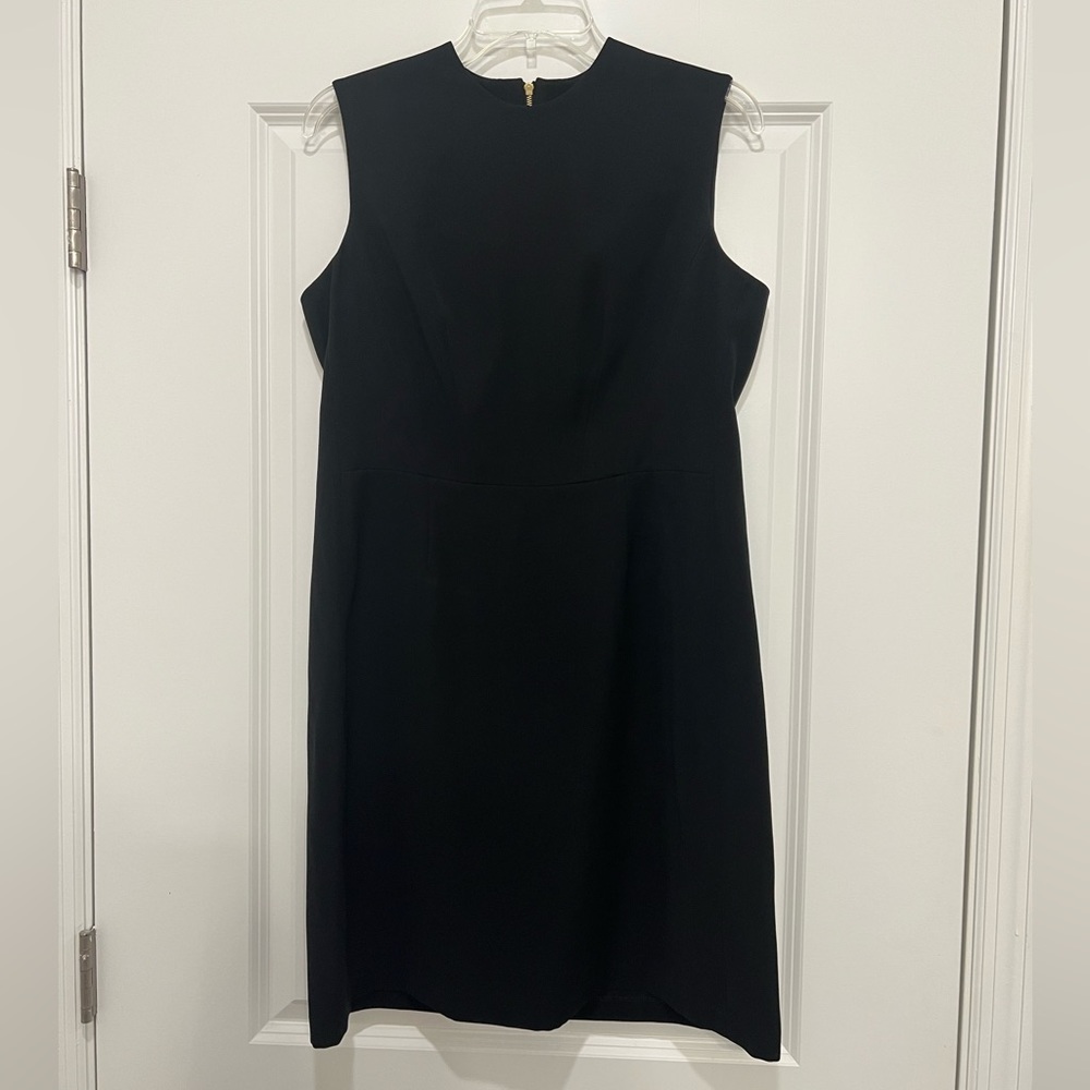 Louis Vuitton Little Black Sheath Dress with Gold Back Zipper. Size 42.